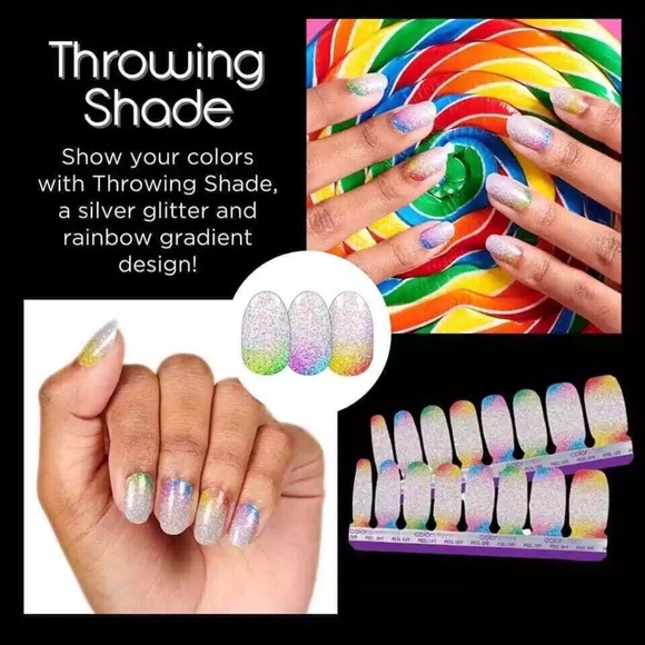 THROWING SHADE Retired Color Street 100% Real Nail Polish Strips NEW in Box - Picture 2 of 8